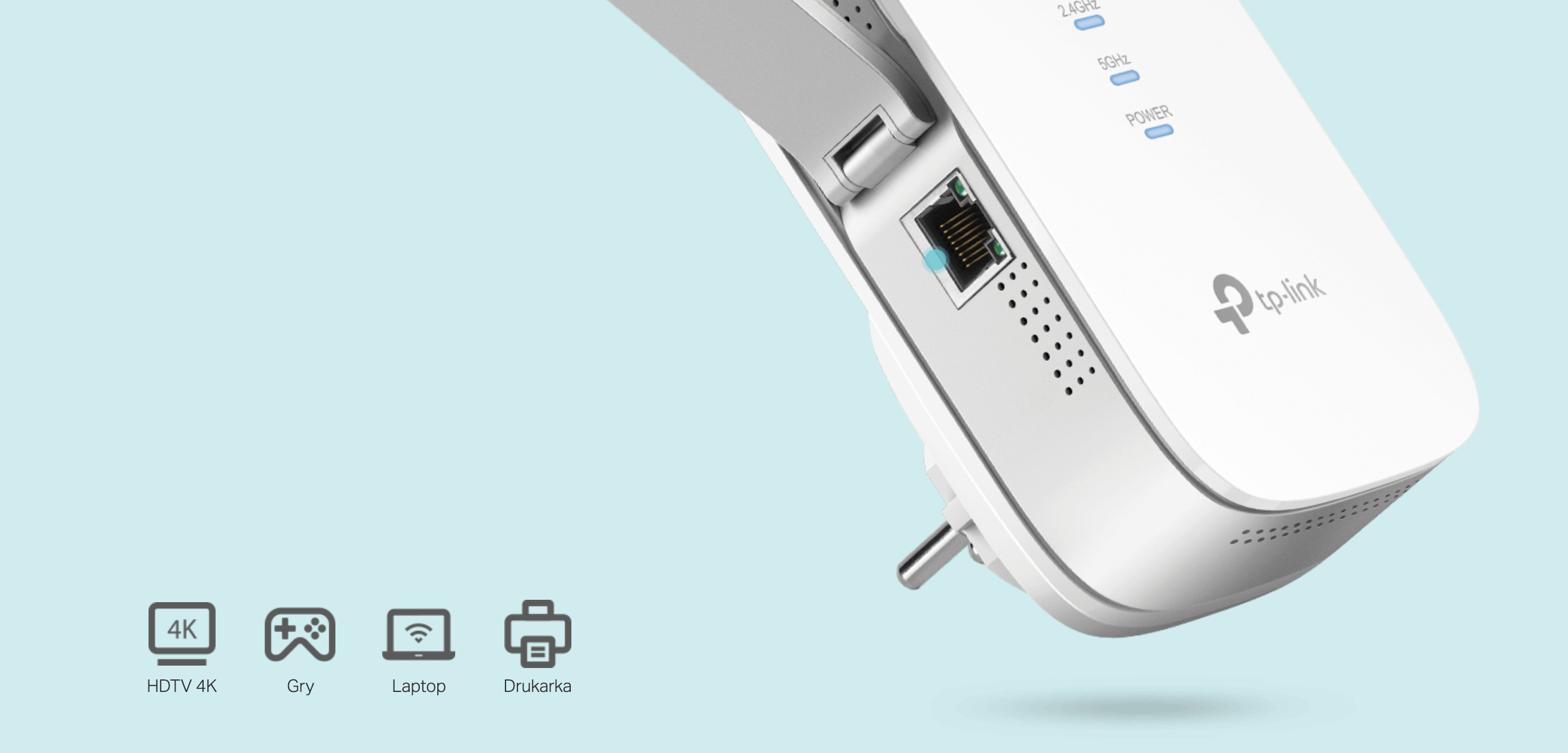 TP-Link RE650 Wireless Range Extender 2,4+5GHz, 802.11ac/b/g/n 800+1733Mb/s, Wal - zdjęcie 5