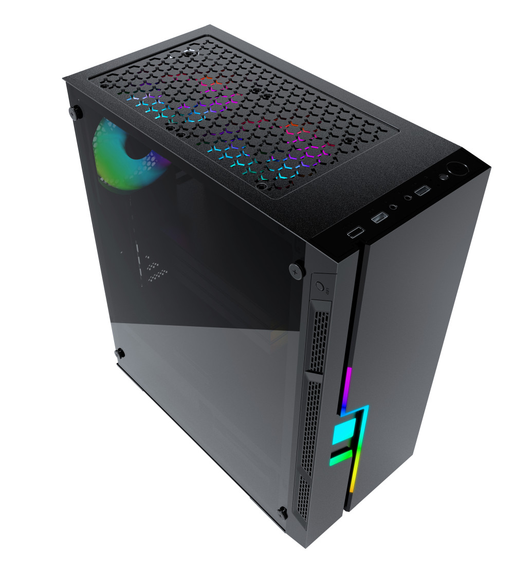 GEMBIRD OBUDOWA FORNAX 2000RGB MIDI-TOWER, USB 3.0 - zdjęcie 1