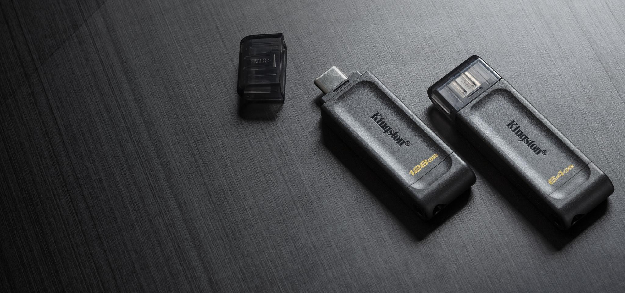 KINGSTON FLASH 128GB USB-C 3.2 Gen1 DataTraveler 70 - zdjęcie 1