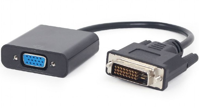 Gembird adapter dvi-d -> vga (24m/15f) czarny a-dvid-vgaf-01 - zdjęcie 1