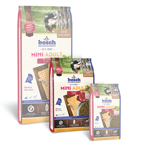 BOSCH Mini Adult Lamb & Rice - sucha karma dla psa - 3 kg - zdjęcie 1