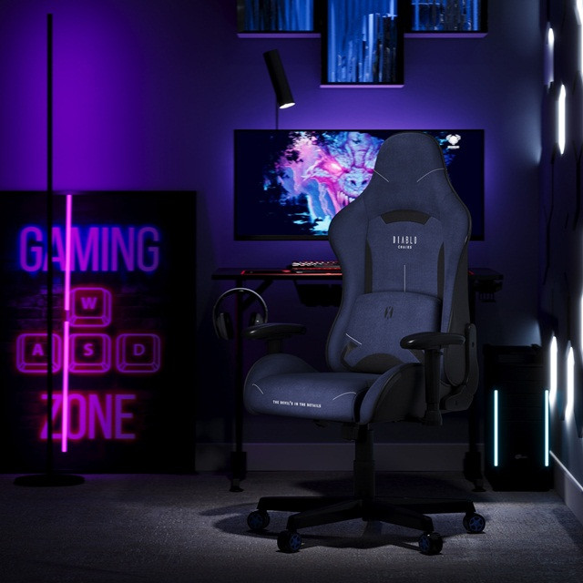 Fotel gamingowy DIABLO X-ST4RTER fotel granatowy - zdjęcie 1