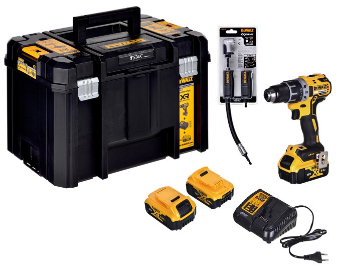 Wkrętarka akumulatorowa 18V + końcówka kątowy do bitów DCD791P3A DEWALT - zdjęcie 3