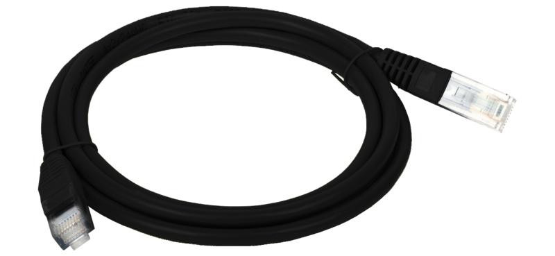 ALANTEC Patchcord UTP kat.5e 2.0m czarny - zdjęcie 1