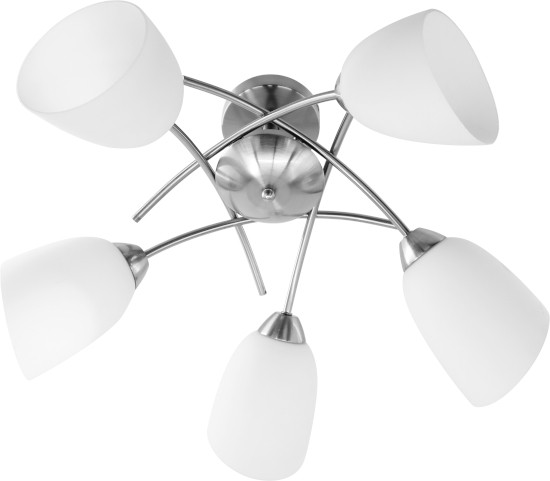 Żyrandol klasyczna lampa sufitowa wisząca Activejet NIKITA Nikiel 5xE27 do salonu - zdjęcie 3