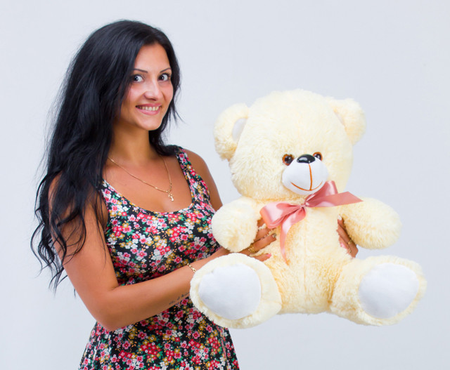 Miś TOMMY 65cm kremowy - zdjęcie 1