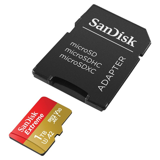 KARTA PAMIĘCI SANDISK EXTREME microSDXC 1 TB 190/130 MB/s A2 C10 V30 UHS-I U3 - zdjęcie 2