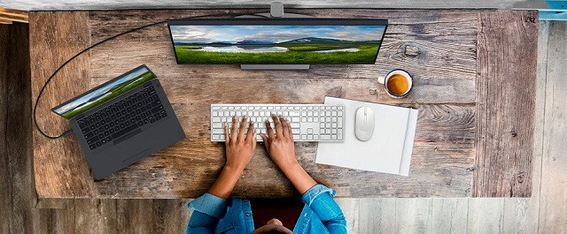 Dell Zestaw bezprzewodowy klawiatura + mysz KM5221W biały - zdjęcie 4
