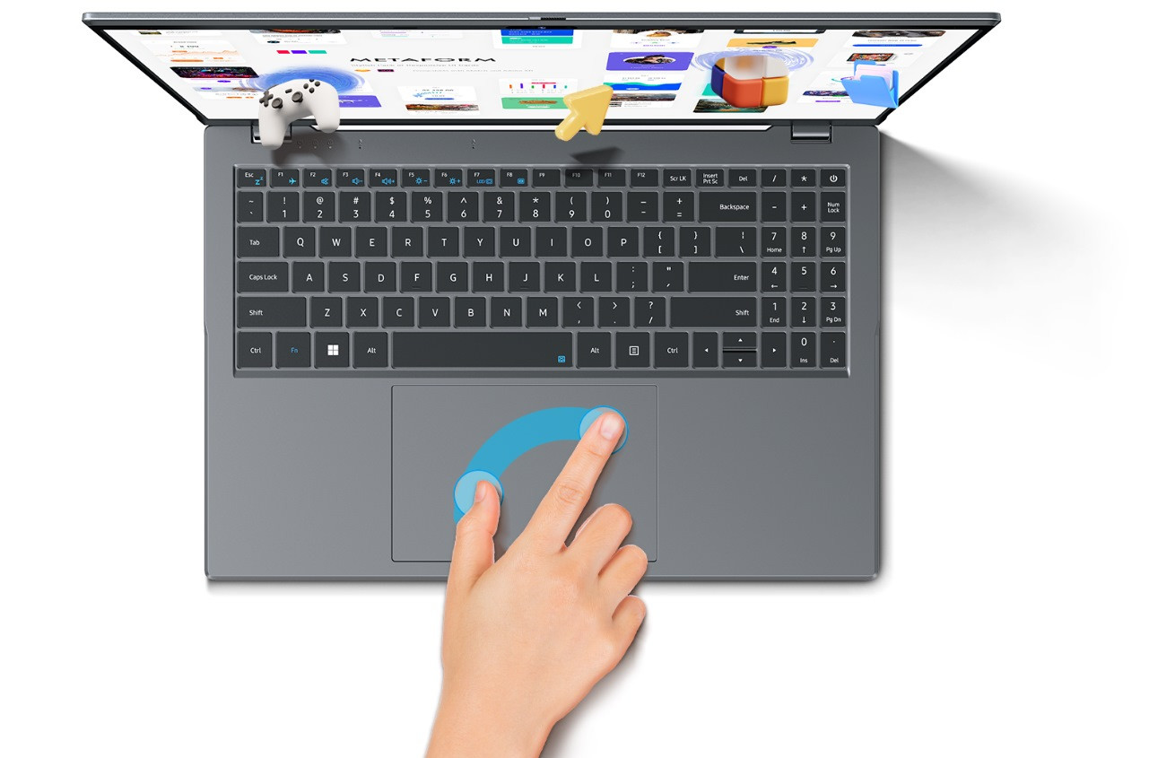 Chuwi GemiBook Plus Celeron N100 15.6" FHD AG 8GB SSD256 BT LAN Win11 Gray - zdjęcie 7